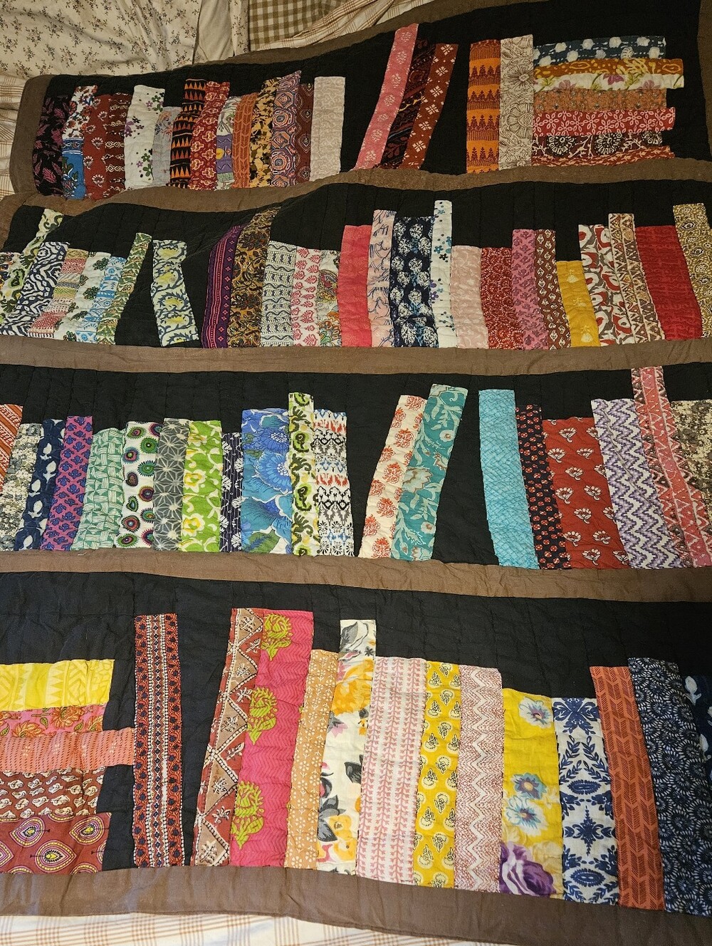 Patchwork Bookshelf Quilted Throw